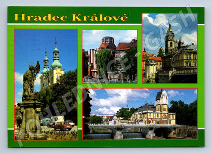 Pohlednice Hradec Králové koláž vypsaná 1999 (P2305)