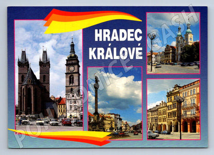 Pohlednice Hradec Králové koláž odeslaná 1998 (P2307)