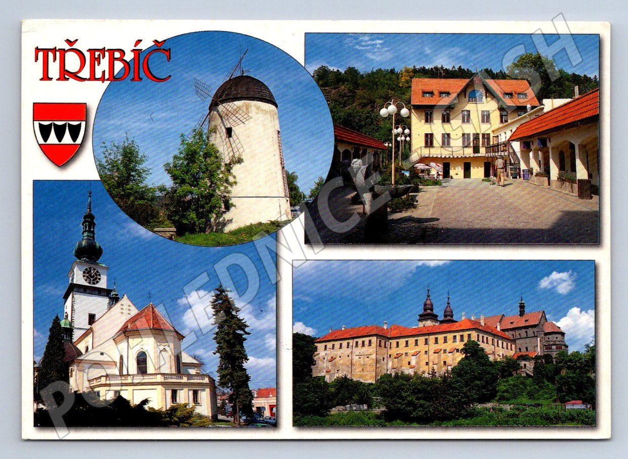 Pohlednice Třebíč více záběrů zámek pamětihodnosti PP 1999 (P2309)