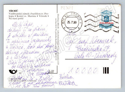 Pohlednice Třebíč více záběrů zámek pamětihodnosti PP 1999 (P2309)