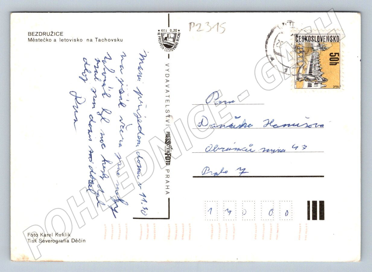 Pohlednice Bezdružice více záběrů zn ČSSR (P2315)