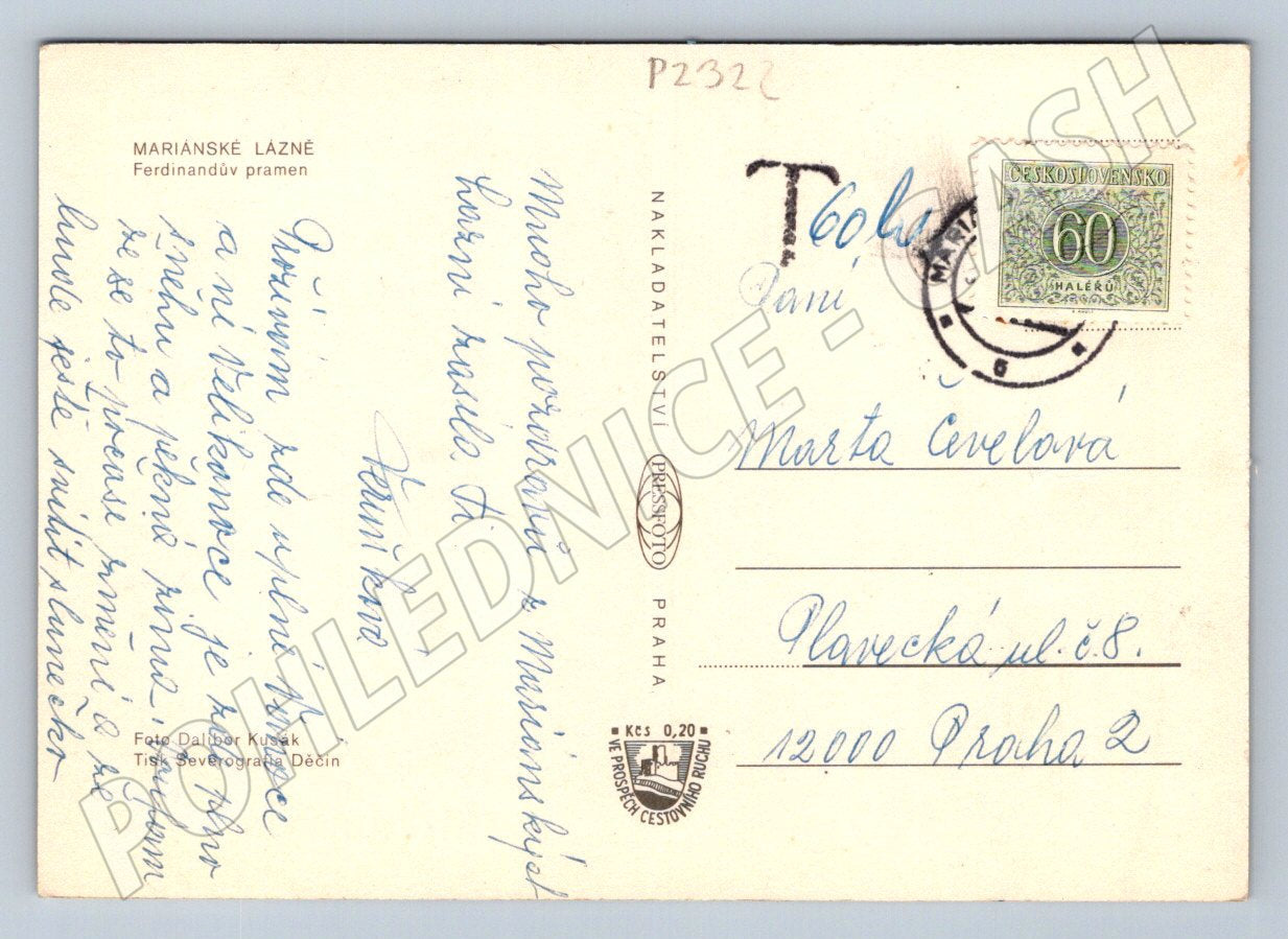 Pohlednice Mariánské Lázně Ferdinandův pramen raz (P2322)