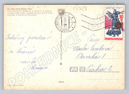 Pohlednice Karlovy Vary koláž Československo (P2323)