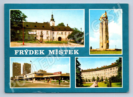 Pohlednice Frýdek Místek koláž Československo (P2325)