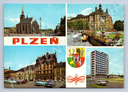 Pohlednice Plzeň koláž Orbis (P2331)