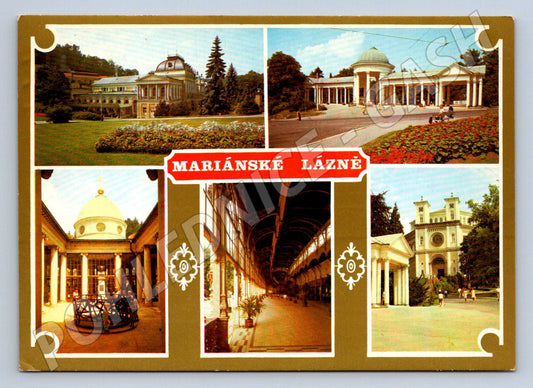 Pohlednice Mariánské Lázně koláž Československo PP (P2335)