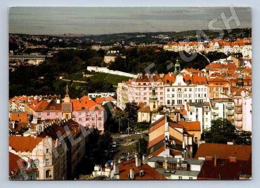 Pohlednice Praha Vršovice výhled z věže kostela sv Václava (P2339)