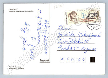 Pohlednice Soběslav koláž raz 1993 (P2344)