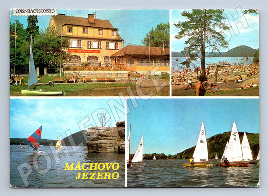 Pohlednice Máchovo jezero koláž Československo PP (P2345)