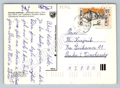 Pohlednice Oravská přehrada loďky plachetnice 1974 (P2346)