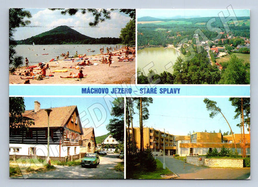 Pohlednice Máchovo jezero Staré Splavy koláž ČSSR (P2350)