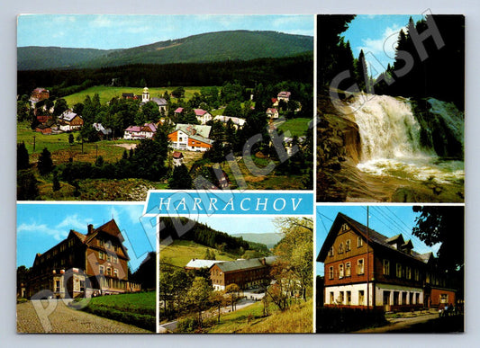Pohlednice Harrachov Krkonoše koláž (P2352)