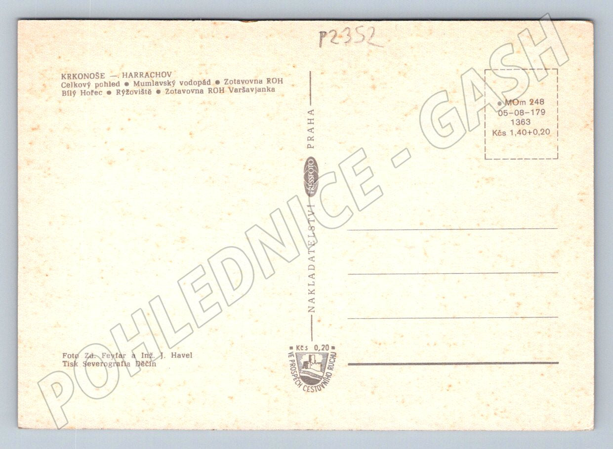 Pohlednice Harrachov Krkonoše koláž (P2352)