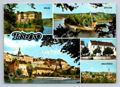 Pohlednice Písecko Orlík Zvíkov Písek Milevsko Mirotice koláž (P2376)