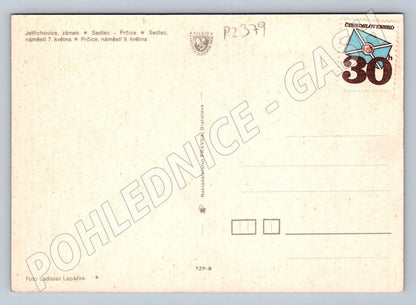 Pohlednice Sedlec Prčice Český Merán koláž zámek náměstí ČSR (P2379)