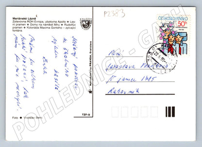 Pohlednice Mariánské Lázně Československo PP 1990 (P2383)