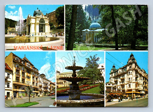 Pohlednice Mariánské Lázně koláž PP zn ČSSR (P2386)