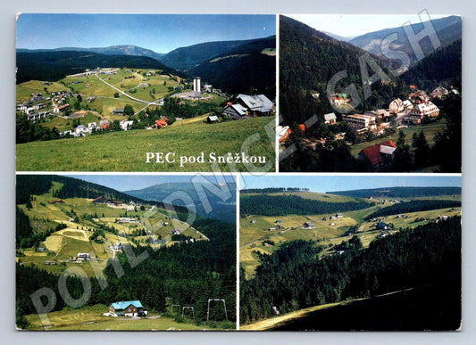 Pohlednice Krkonoše Pec pod Sněžkou koláž PP (P2389)