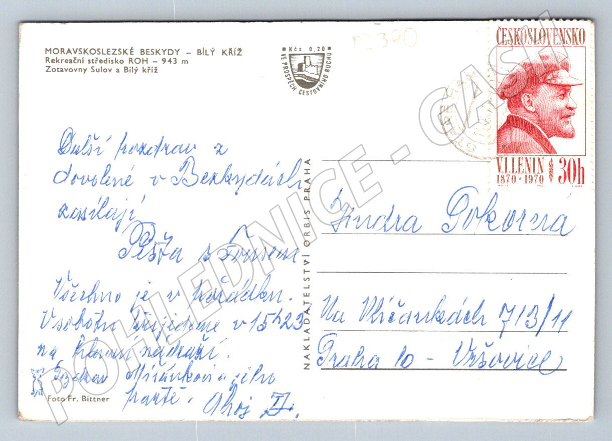 Pohlednice Beskydy Bílý Kříž rekreační středisko (P2390)