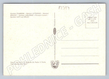 Pohlednice Podorlicko pozdrav historická náměstí Orlické hory (P2394)