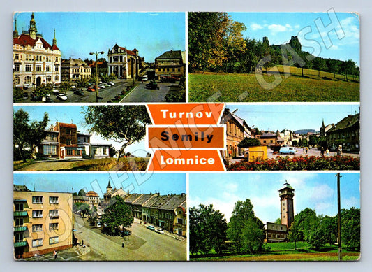 Pohlednice Turnov Semily Lomnice nad Popelkou koláž (P2403)