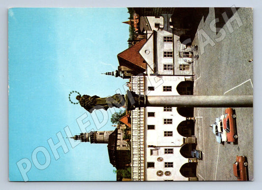 Pohlednice Český Krumlov náměstí Svornosti zámek 50 léta (P2408)