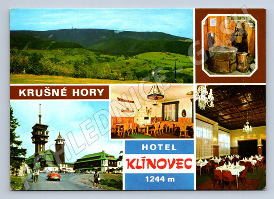 Pohlednice Krušné hory Hotel Klínovec 1244 m ČSSR 70 léta (P2410)