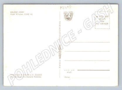 Pohlednice Krušné hory Hotel Klínovec 1244 m ČSSR 70 léta (P2410)