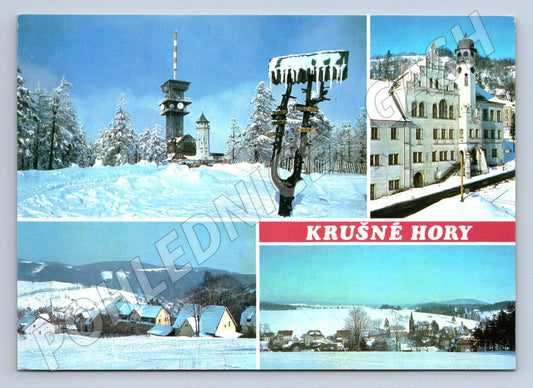 Pohlednice Krušné hory zimní Klínovec Jáchymov (P2411)