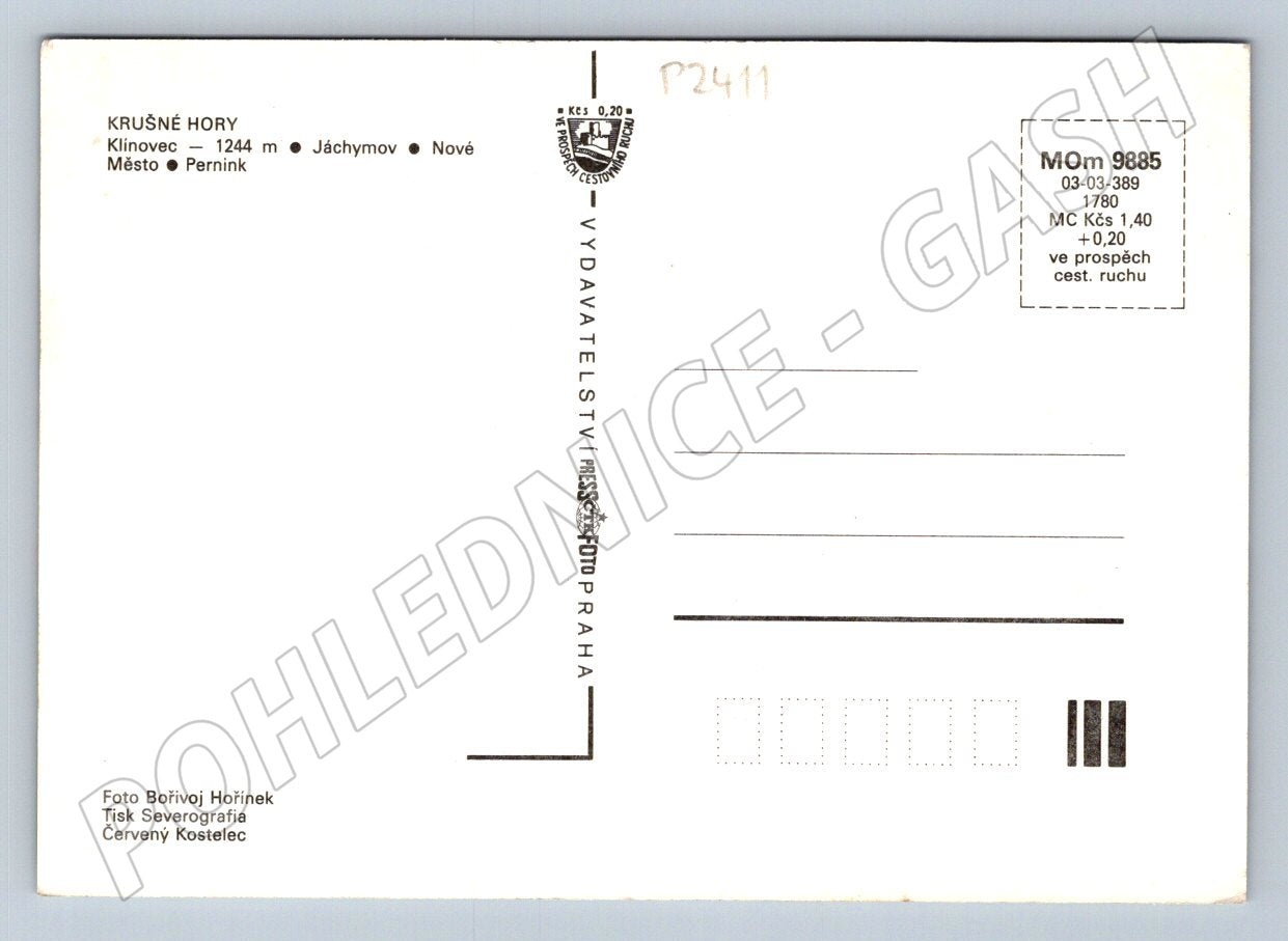 Pohlednice Krušné hory zimní Klínovec Jáchymov (P2411)