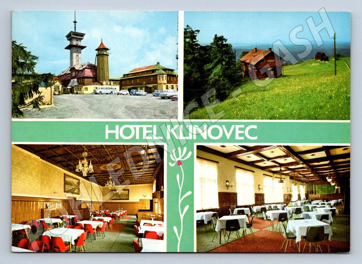 Pohlednice Krušné hory Hotel Klínovec interiéry 1244 m (P2412)
