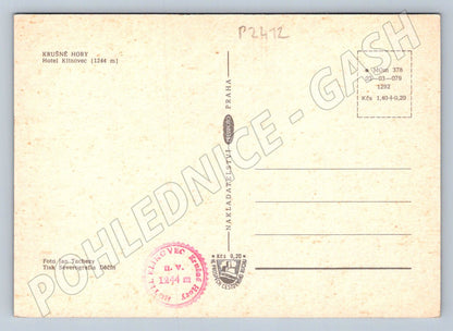 Pohlednice Krušné hory Hotel Klínovec interiéry 1244 m (P2412)
