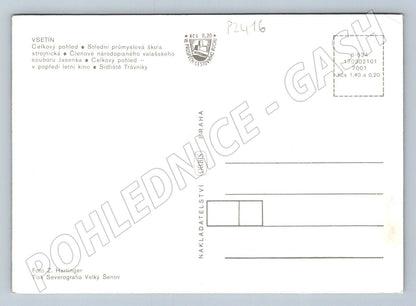 Pohlednice Vsetín koláž folklor architektura (P2416)