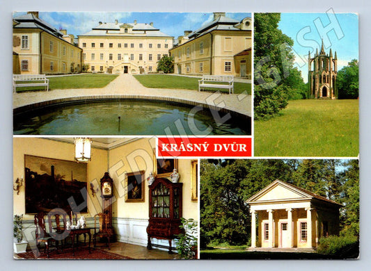 Pohlednice Krásný Dvůr státní zámek park historická (P2419)
