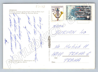Pohlednice Příbram koláž více pohledů PP (P2420)