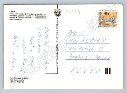 Pohlednice Lipno rekreace kemp vodní sporty ČSSR (P2423)