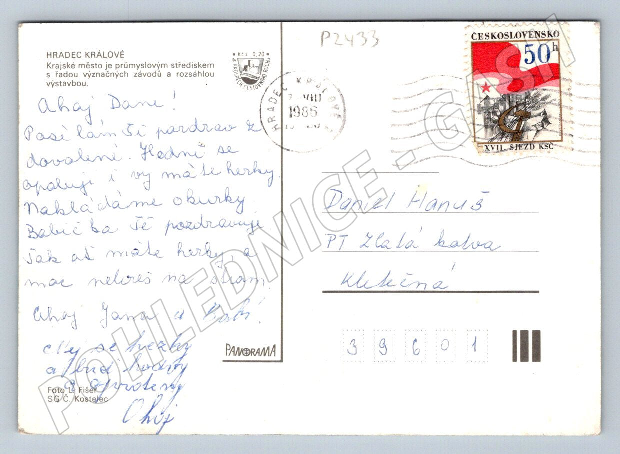 Pohlednice Hradec Králové koláž ČSSR zn raz (P2433)