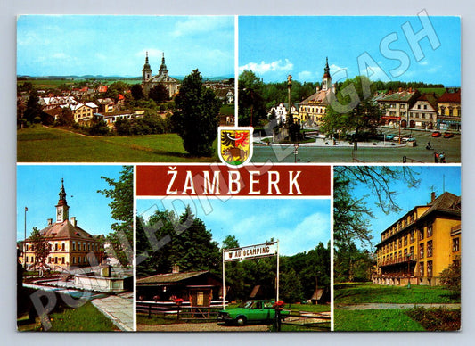 Pohlednice Žamberk koláž barevná ČR (P2436)