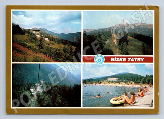 Pohlednice Nízké Tatry koláž hotelů a přírody (P2440)