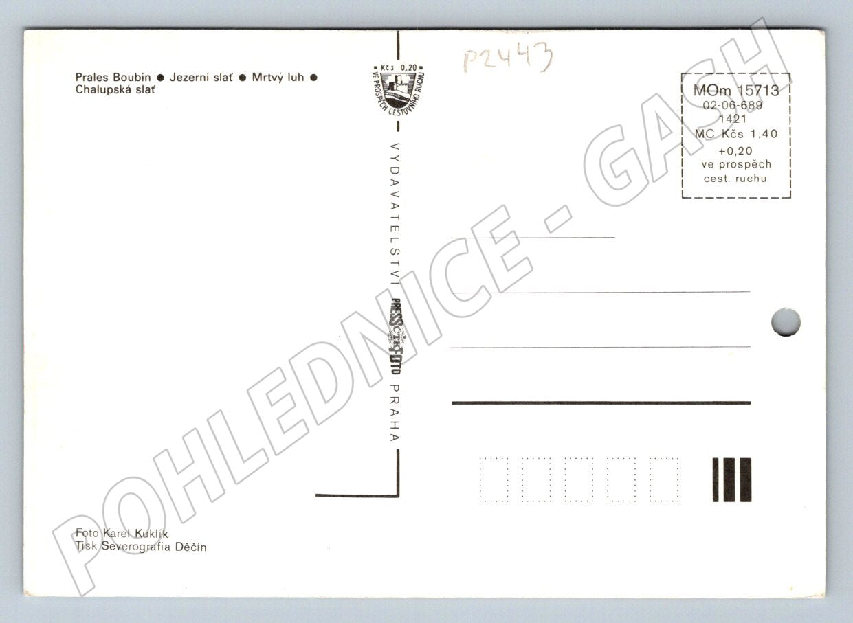 Pohlednice Šumava přírodní rezervace Pressfoto nevypisaná (P2443)