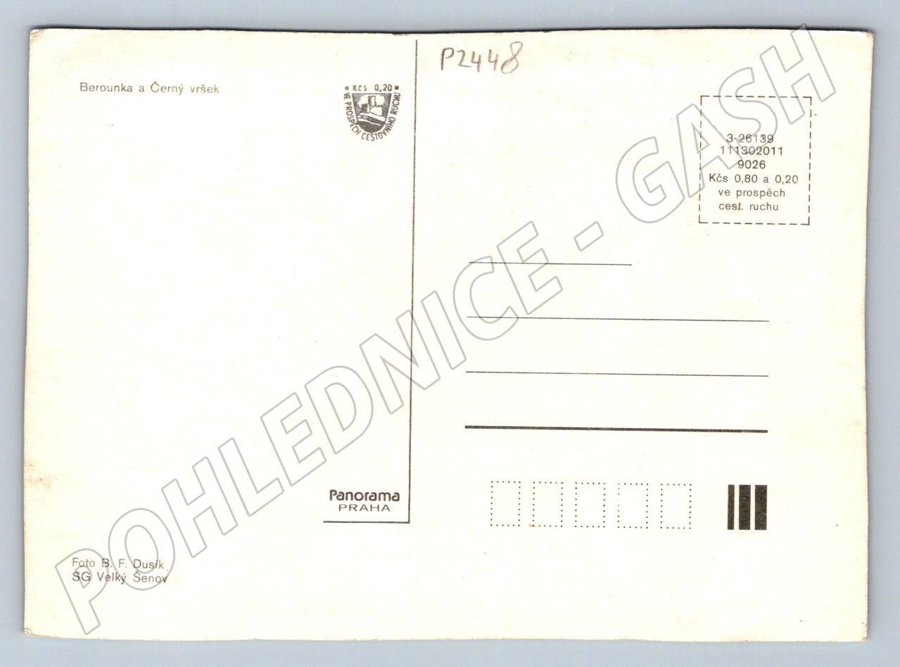 Pohlednice Beroun Berounka Černý vršek (P2448)