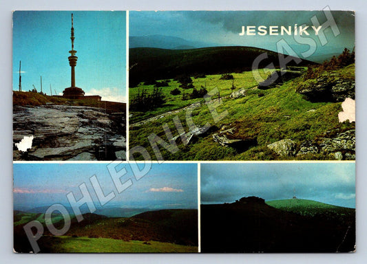 Pohlednice Jeseníky Praděd koláž vintage (P2451)