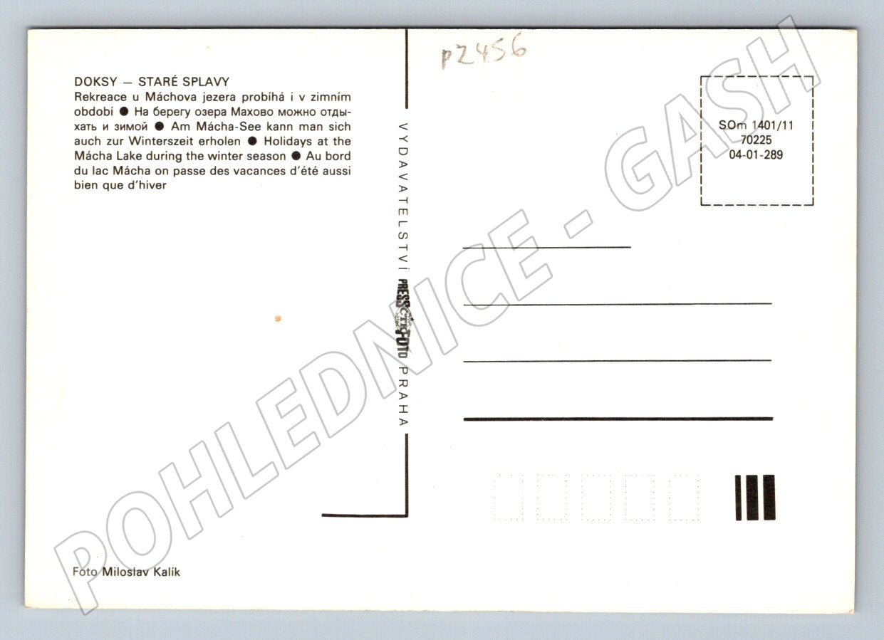 Pohlednice Máchovo jezero Staré Splavy zimní Miloslav Kalik (P2456)