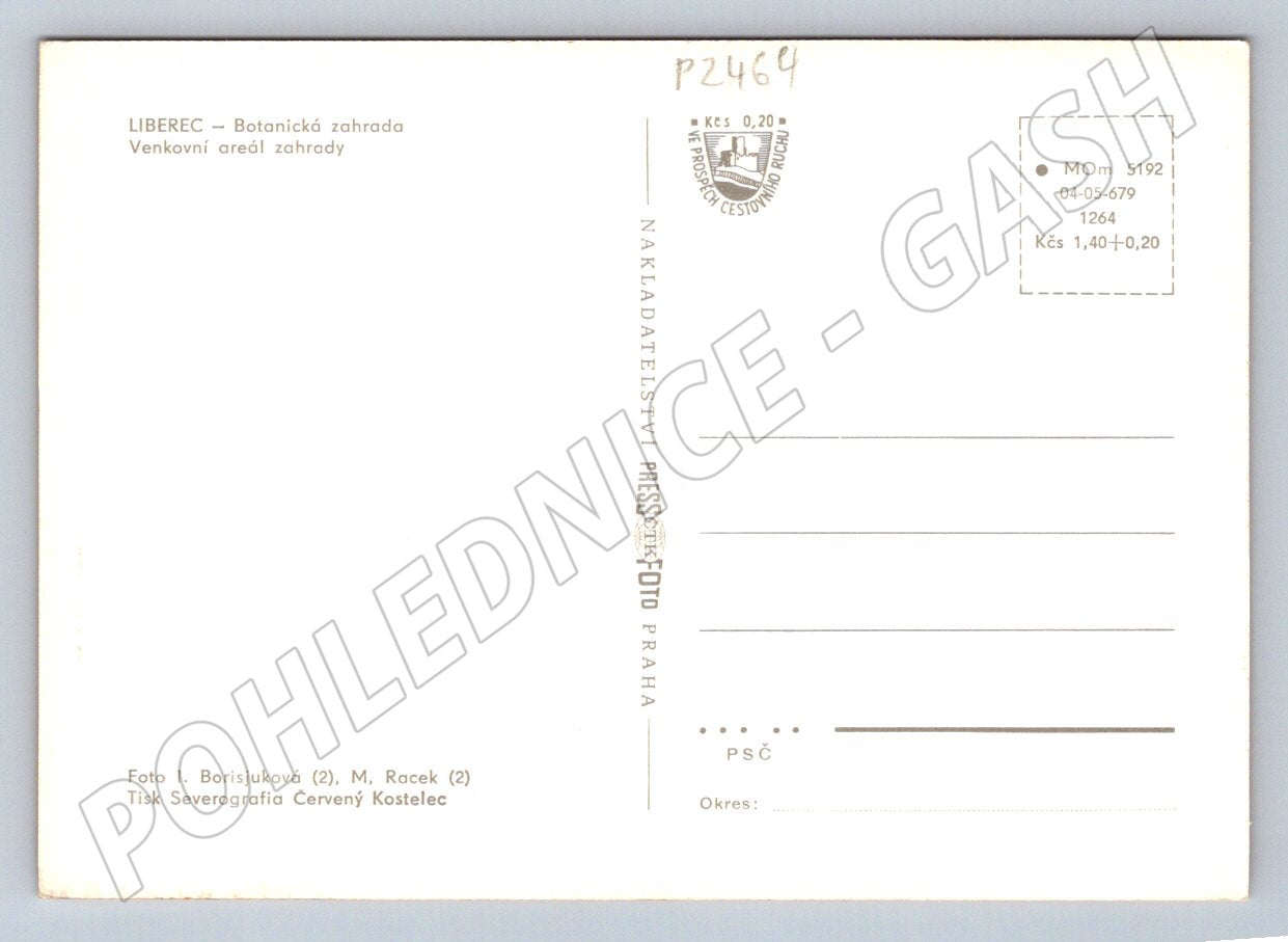 Pohlednice Botanická zahrada Liberec exteriér barevná (P2464)