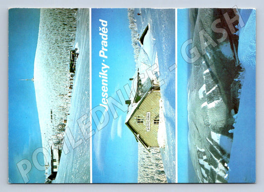 Pohlednice Jeseníky Praděd Chata Švýcárna zimní (P2465)