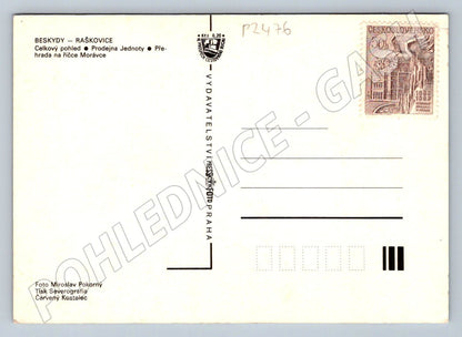 Pohlednice Beskydy Raškovice Jednota a přehrada ČR (P2476)