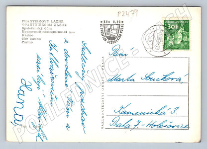 Pohlednice Františkovy Lázně Společenský dům Kasino 1959 PP (P2479)