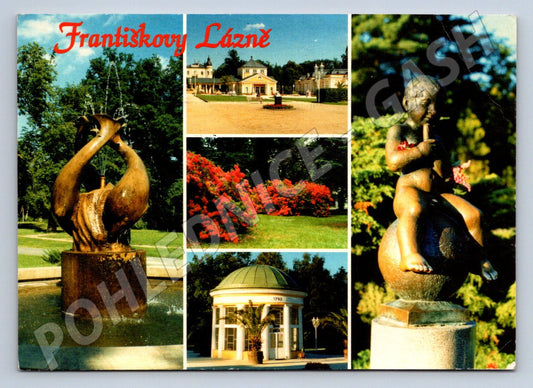 Pohlednice Františkovy Lázně koláž PP 1998 (P2481)
