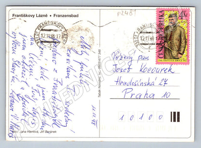 Pohlednice Františkovy Lázně koláž PP 1998 (P2481)