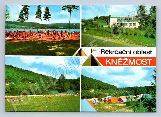 Pohlednice Rekreační oblast Kněžmost Československo 1976 (P2484)